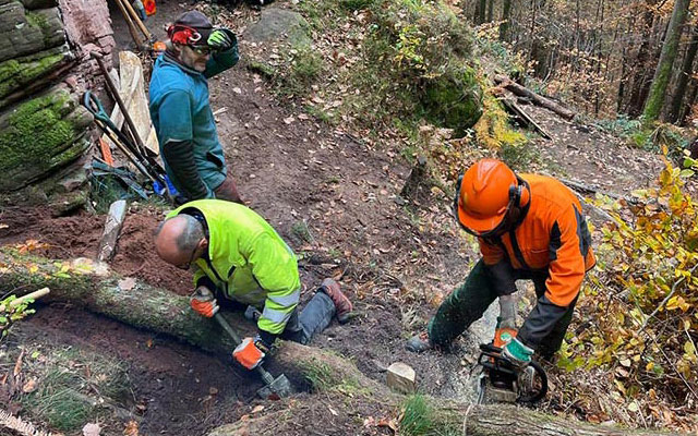 Wegebau Drei felsen